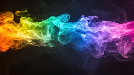 Fototapeta premium A rainbow-colored mist representing positivity and diversity of emotions.