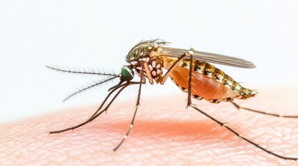Obraz premium A mosquito is biting a person's arm