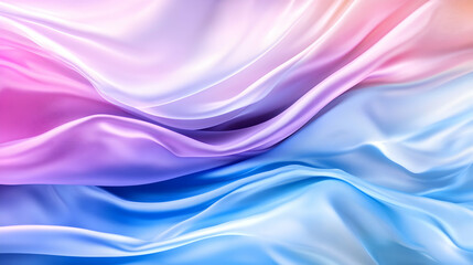 Obraz premium Pastel-colored silk fabric with flowing, wavy texture . AI generative