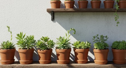 Succulents on Rustic Shelves