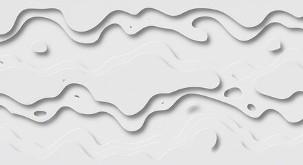 Fototapeta premium Abstract Papercut Design Soft Gray Hues. AI Generated