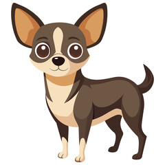 Obraz premium chihuahua vector illustration, small dog breed pet drawing