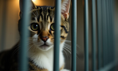 cat in rescue center adopt a cat month