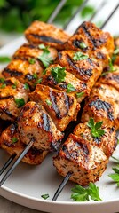 Grilled Chicken Skewers with Herbs