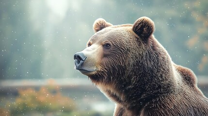 Obraz premium Grizzly bear portrait in autumn