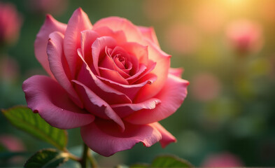 pink rose in garden rose month