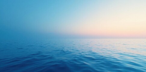 Obraz premium Calming oceanic landscape with gradient transition from navy blue to pale blue , sky, soothing