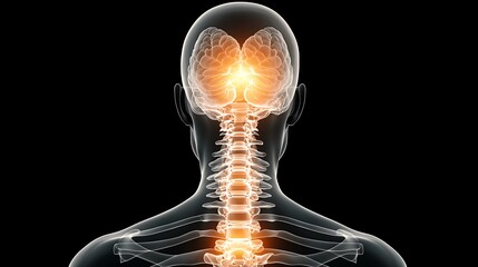 Human head and spine anatomy