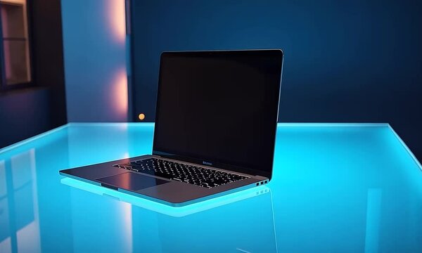 Sleek MacBook Pro on Illuminated Table