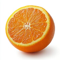 Studio Shot of Vibrant Orange Half Isolated on White Background Delicious and Juicy Still Life