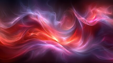 Obraz premium Abstract Red and Purple Nebula: A Cosmic Dance of Light and Color
