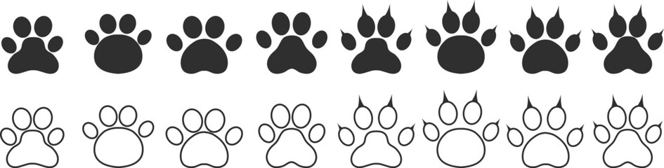 animal footprint symbol icon in vector
