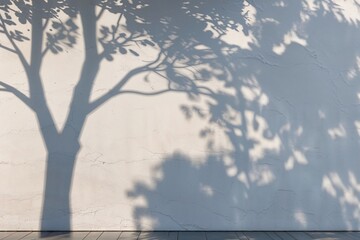 Light Textured Background with Subtle Tree Shadow Formations on a White Wall
