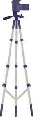 Professional camera on tripod vector illustration
