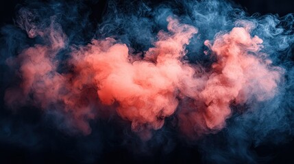Abstract Smoke Art: A Symphony of Red and Blue Hues