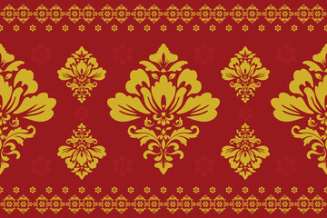Elegant Seamless Damask Pattern – Vintage Ornamental Floral Background for Luxury Design and Home Decor