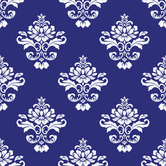Elegant Seamless Damask Pattern – Vintage Ornamental Floral Background for Luxury Design and Home Decor