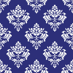 Elegant Seamless Damask Pattern – Vintage Ornamental Floral Background for Luxury Design and Home Decor