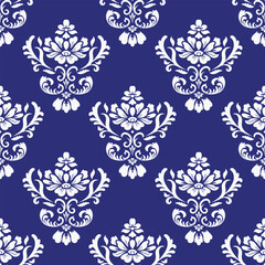 Elegant Seamless Damask Pattern – Vintage Ornamental Floral Background for Luxury Design and Home Decor