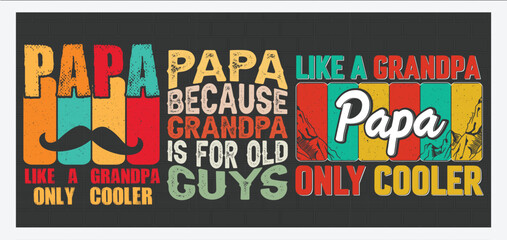 Father's Day T Shirt Design, 
Vector illustration , hand drawn lettering with Father's day quotes, Father's designs for t-shirt, poster, print, mug, and for card  Bundle Design