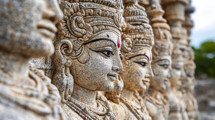 Intricate Stone Carvings Detail