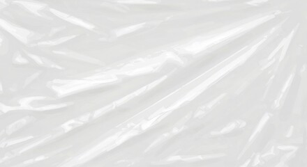Wrinkled Clear Plastic Sheet Soft Light Texture. AI Generated