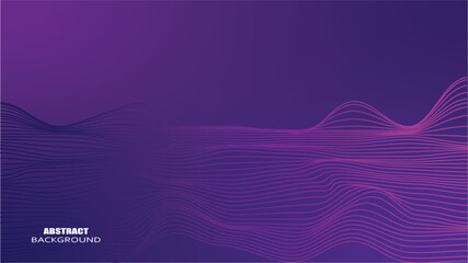 Abstract blue and purple gradient background with wavy stripes ornament
