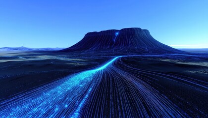 Futuristic Extraterrestrial Mountain Landscape