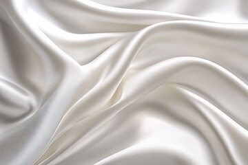 Obraz premium Elegant White Silk Fabric Texture