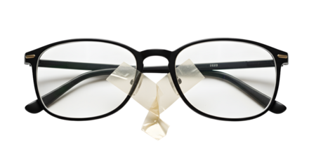 Eyeglasses with Tape - Repair Attempt or Humor Concept