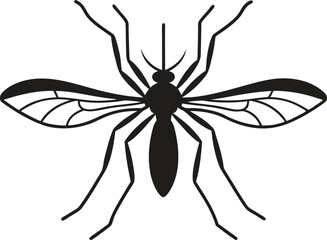 Close-up of a mosquito sucking blood isolated on a white background