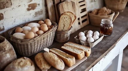 Fototapeta premium rustic farmhouse kitchen