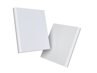 Empty Magazine or Book mockup design isolated on background. Template cover for presentation a publisher, notebook, catalogs, brochures, magazines, diary, journal, booklet, portfolio or publication