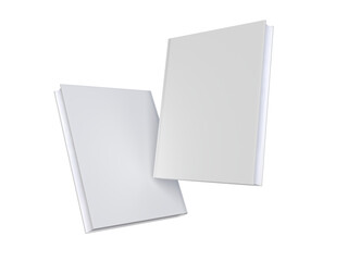 Empty Magazine or Book mockup design isolated on background. Template cover for presentation a publisher, notebook, catalogs, brochures, magazines, diary, journal, booklet, portfolio or publication