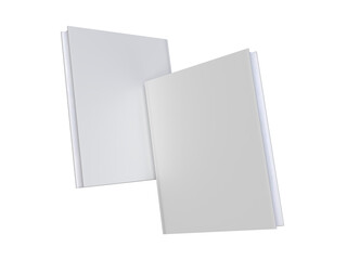 Empty Magazine or Book mockup design isolated on background. Template cover for presentation a publisher, notebook, catalogs, brochures, magazines, diary, journal, booklet, portfolio or publication