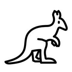 Kangaroo Vector Line Icon Design