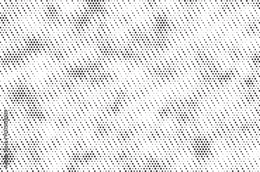 Poster Halftone background vector, abstract backdrop design with two tone pattern and copy space for edit your content	