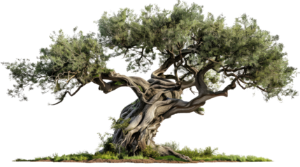 Ancient Olive Tree: A majestic olive tree, its gnarled trunk and sprawling branches bearing testament to its age and resilience, stands as a symbol of longevity and wisdom.