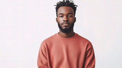 Fototapeta premium Young Man in Casual Fashion Portrait for Studio Concept Photography