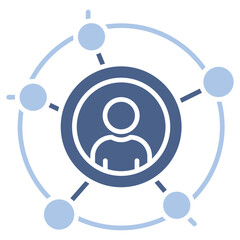 Social Media Flat Blue Icon