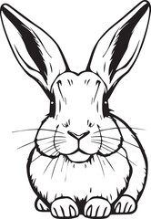 Rabbit. Hand drawn vector illustration