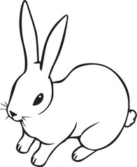 Rabbit. Hand drawn vector illustration