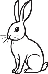 Rabbit. Hand drawn vector illustration