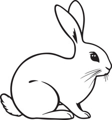 Rabbit. Hand drawn vector illustration