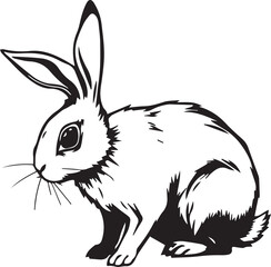 Rabbit. Hand drawn vector illustration