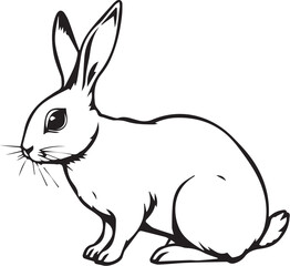 Rabbit. Hand drawn vector illustration