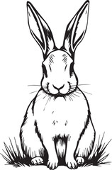 Rabbit. Hand drawn vector illustration