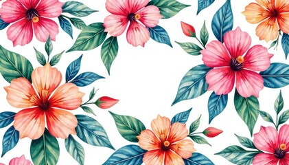 Intricate watercolor floral pattern, perfect for flyers , advertising, invitation