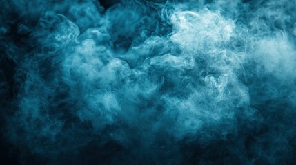 Fototapeta premium Abstract Teal Smoke Photography: A Mystical and Ethereal Visual Masterpiece
