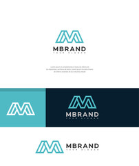 Modern Minimalist  M Letter Monogram Logo Design for M Brand Your Brand